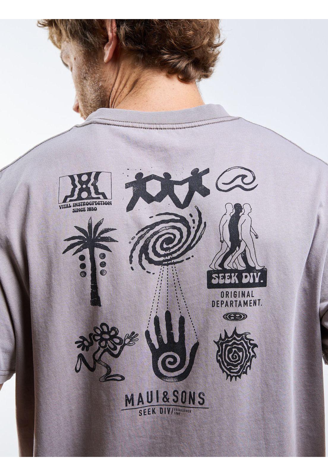 Polera MC Seek Div Beige Hombre Maui And Sons-3