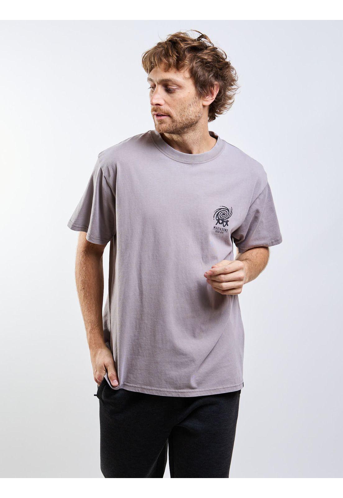 Polera MC Seek Div Beige Hombre Maui And Sons-4