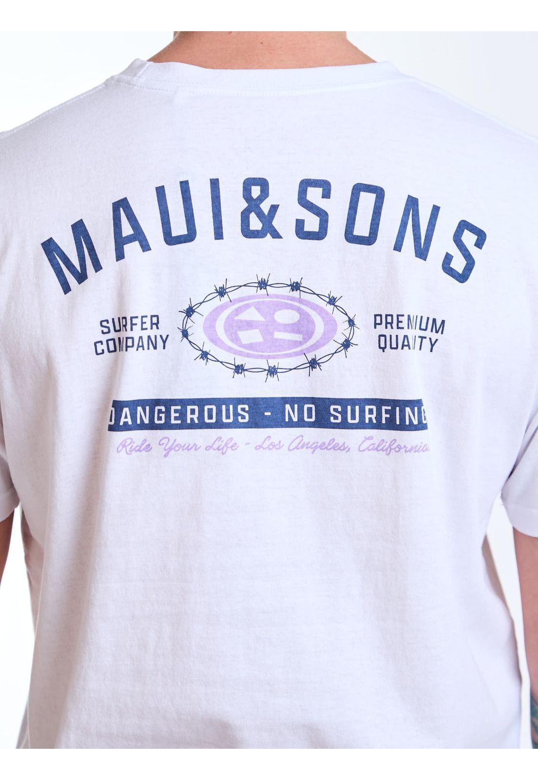 Polera MC Surfer Blanco Hombre Maui and Sons-3