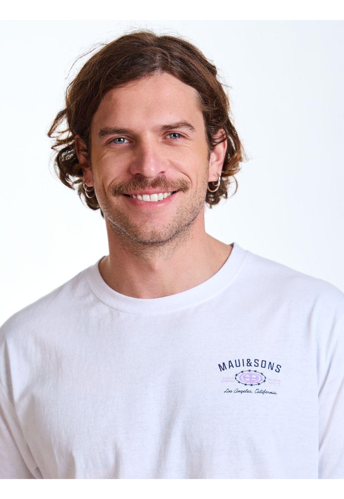 Polera MC Surfer Blanco Hombre Maui and Sons-4