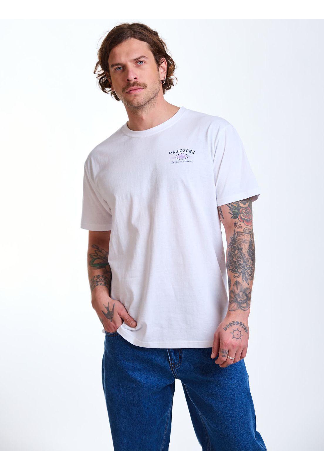 Polera MC Surfer Blanco Hombre Maui and Sons-6