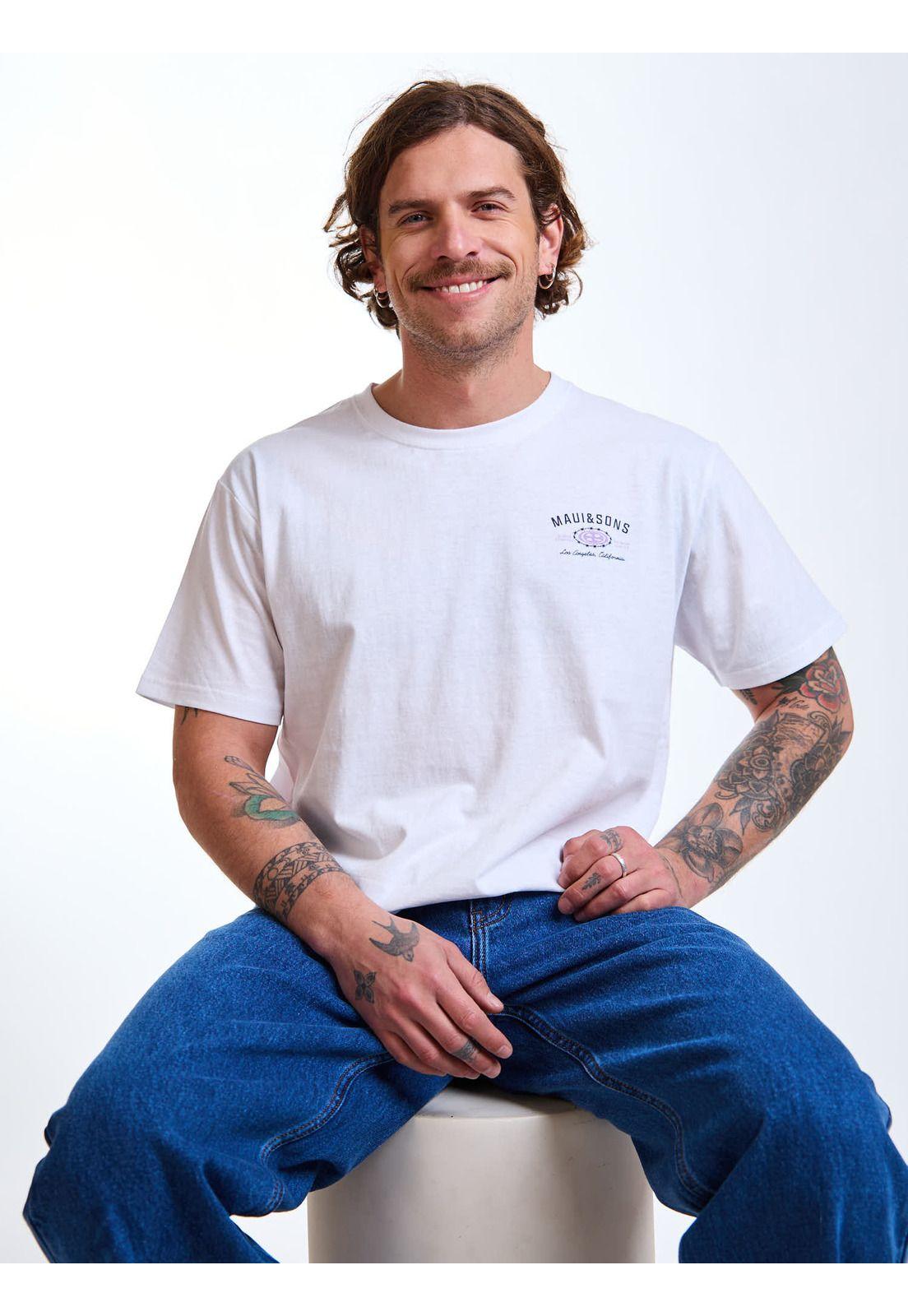 Polera MC Surfer Blanco Hombre Maui and Sons-7