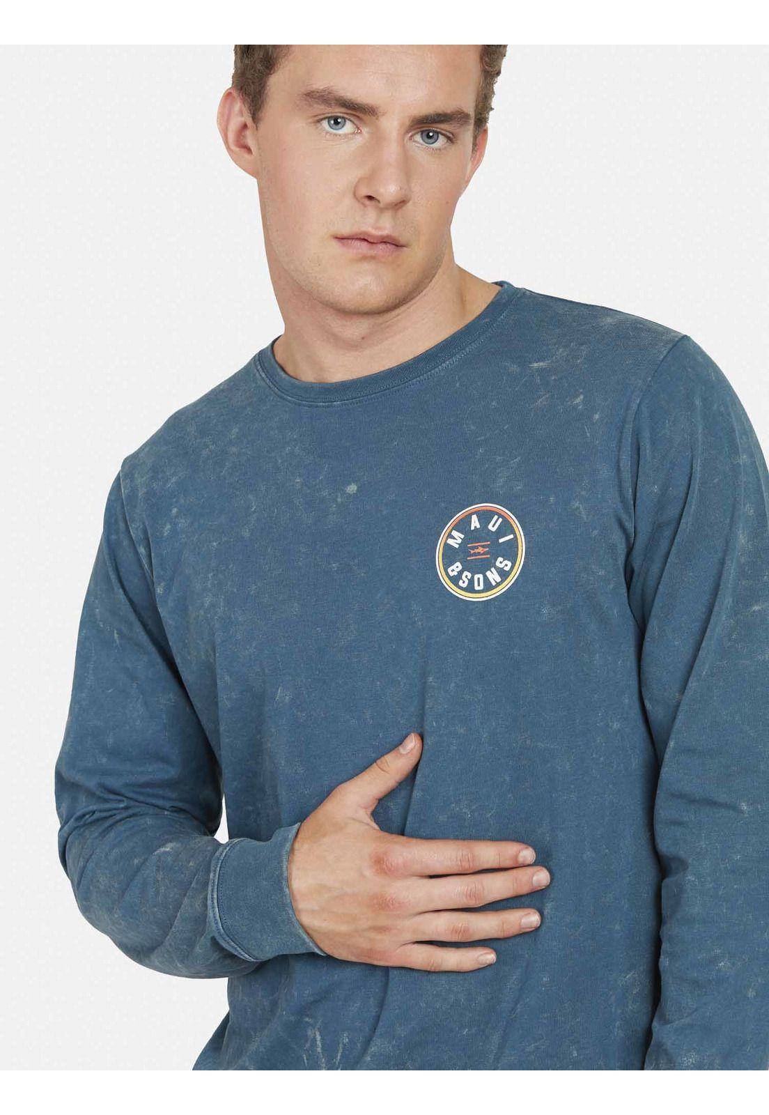 Polera GRADIENT SHARK DYE Hombre Azul Maui and Sons-2