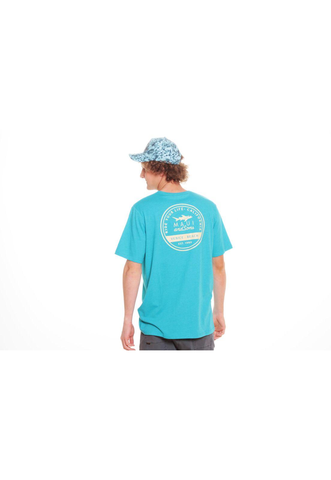 Polera M/C Hombre 5P161-MV20 Celeste Maui and Sons-1