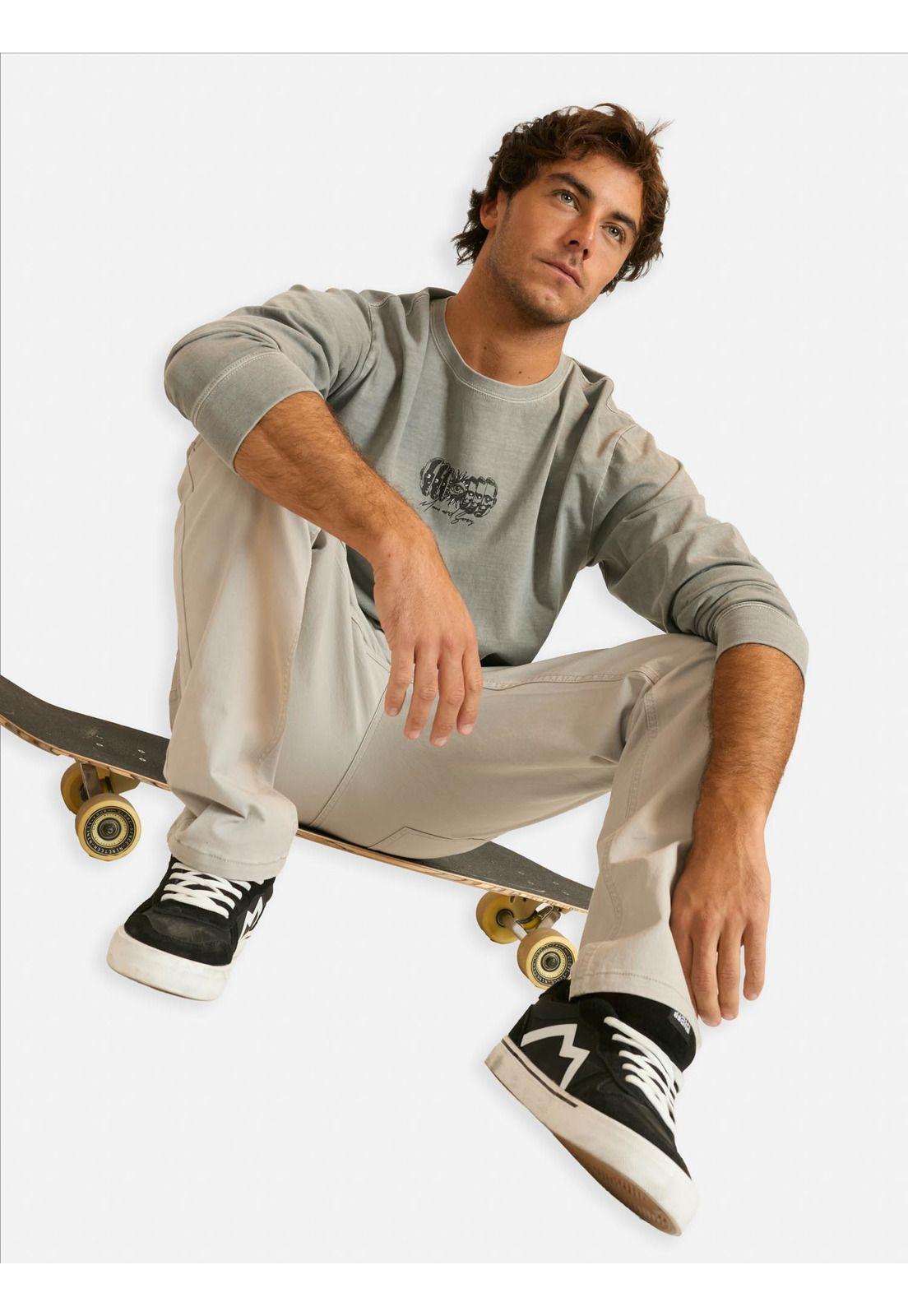 Polera ML Maviz Gris Hombre Maui And Sons-3