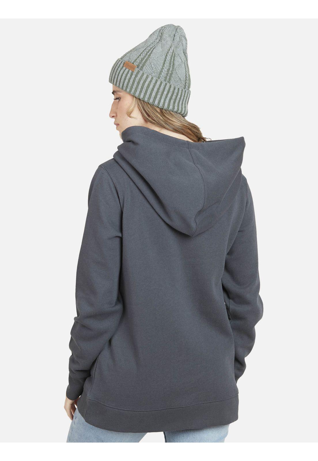 Poleron HOODIE RYL FLOWERS Mujer Gris Maui and Sons-1
