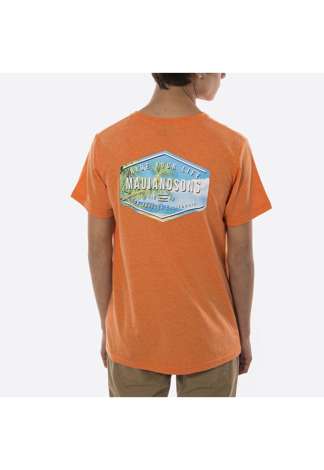 Polera M/C Juvenil Naranja Maui and Sons 5P345-MV19-1