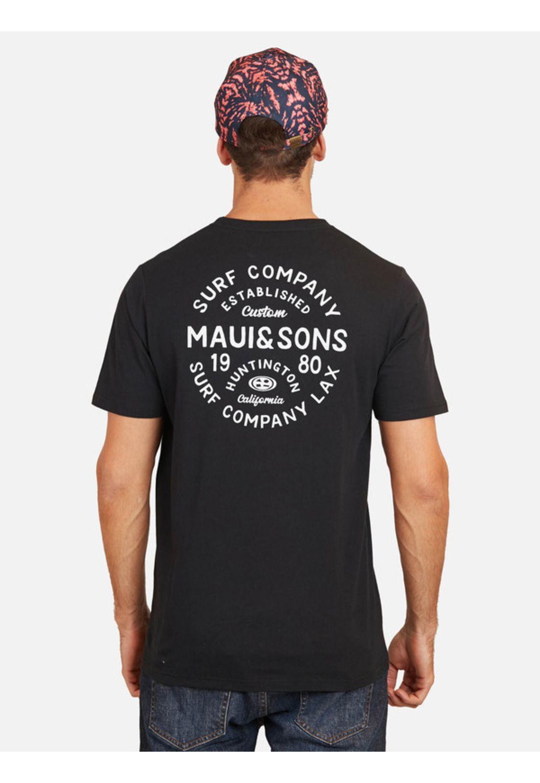 Polera Surf Company Lax Tess Organic Hombre Negro Maui And Sons-1