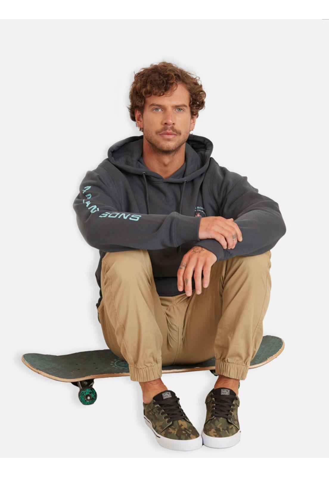 Poleron RIDE YOUR LIFE HOODIE Hombre Gris Maui and Sons-3