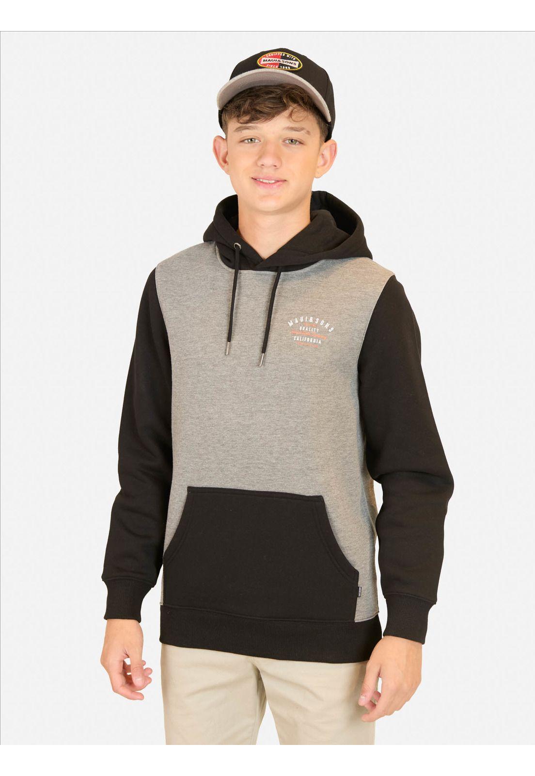 Poleron Canguro Mystic Negro Infantil Maui And Sons-0