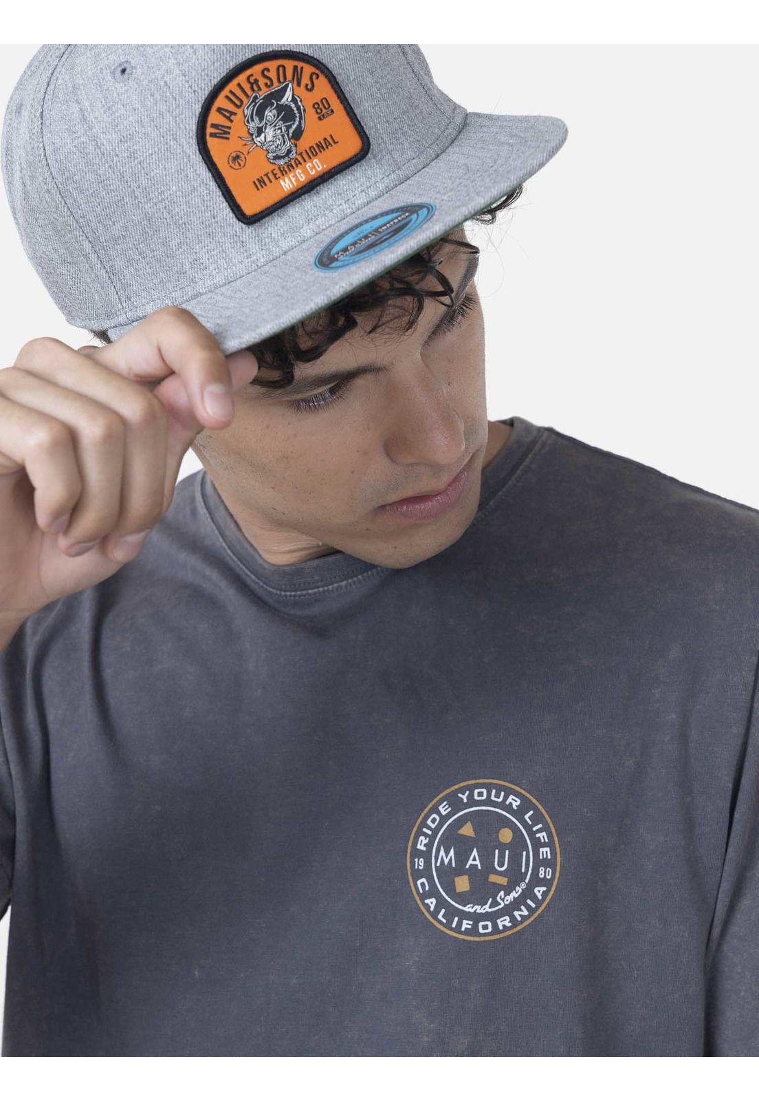 Polera Hombre COOKIE RUST SS TEE Gris Oscuro Maui and Sons-2