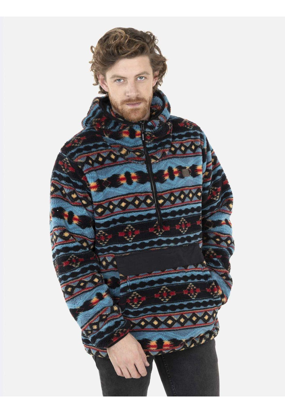 Poleron APACHE STYLE Hombre Azul Maui and Sons-0