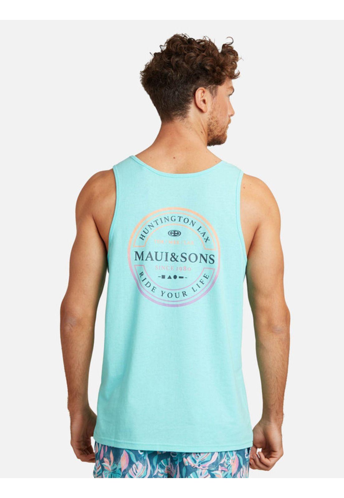 Polera Sm Ride Your Life Tanks Azul claro Hombre Maui and sons-1