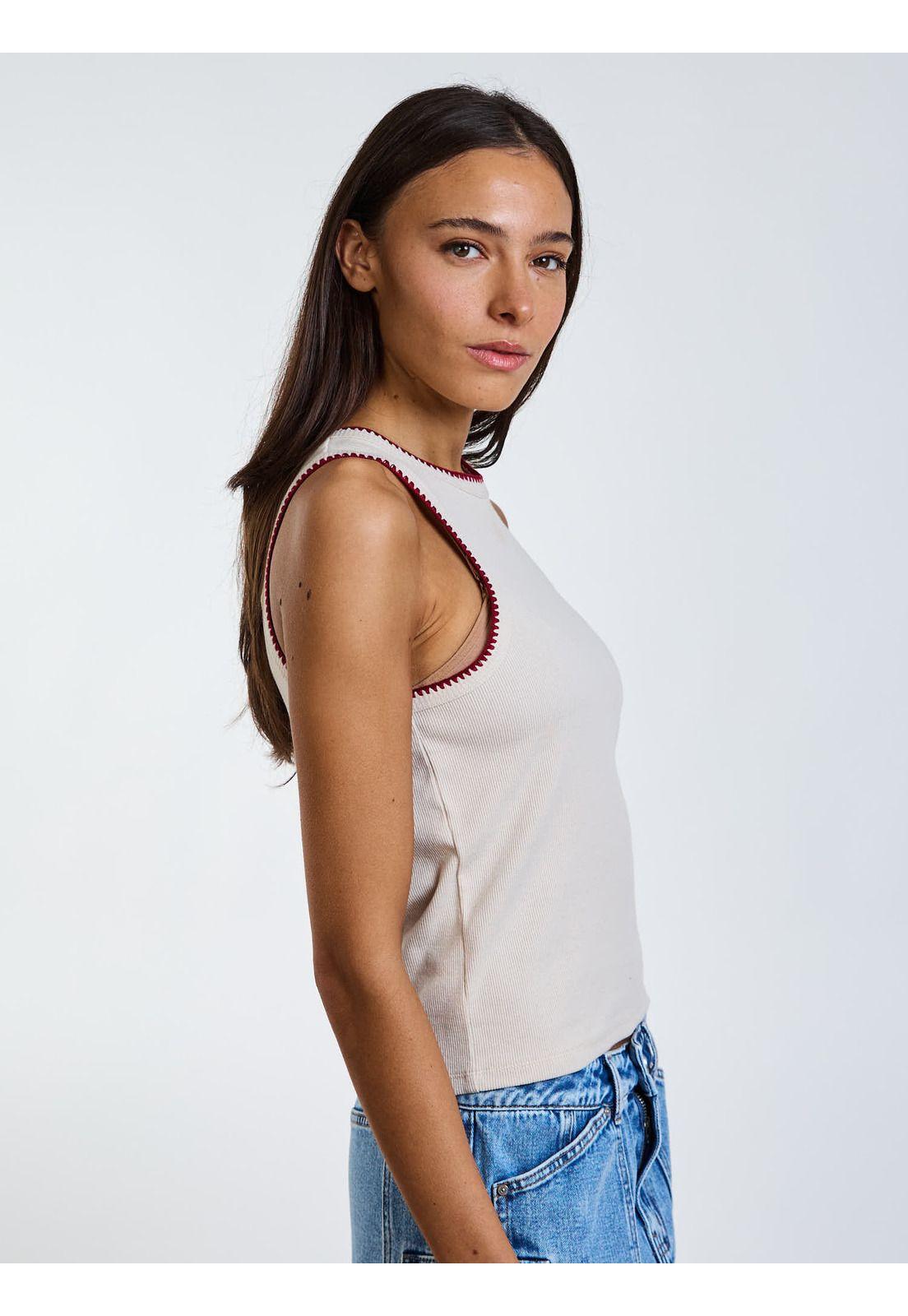 Polera SM Zuri Beige Mujer Maui and Sons-2