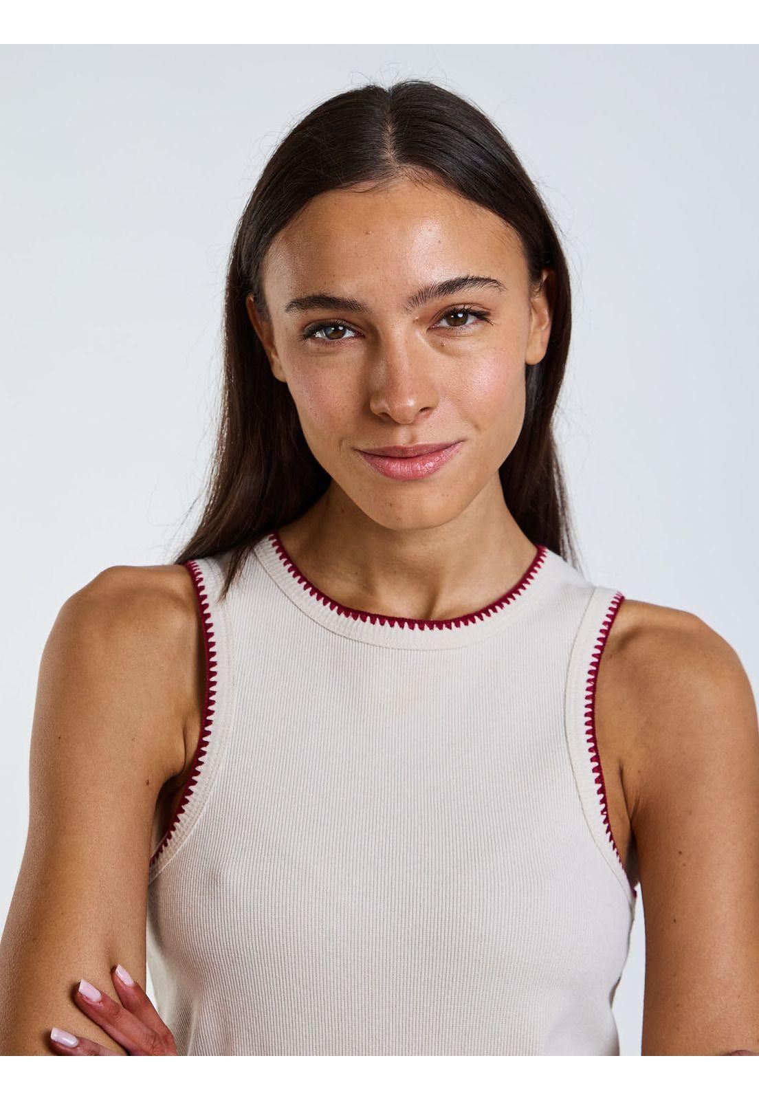 Polera SM Zuri Beige Mujer Maui and Sons-4