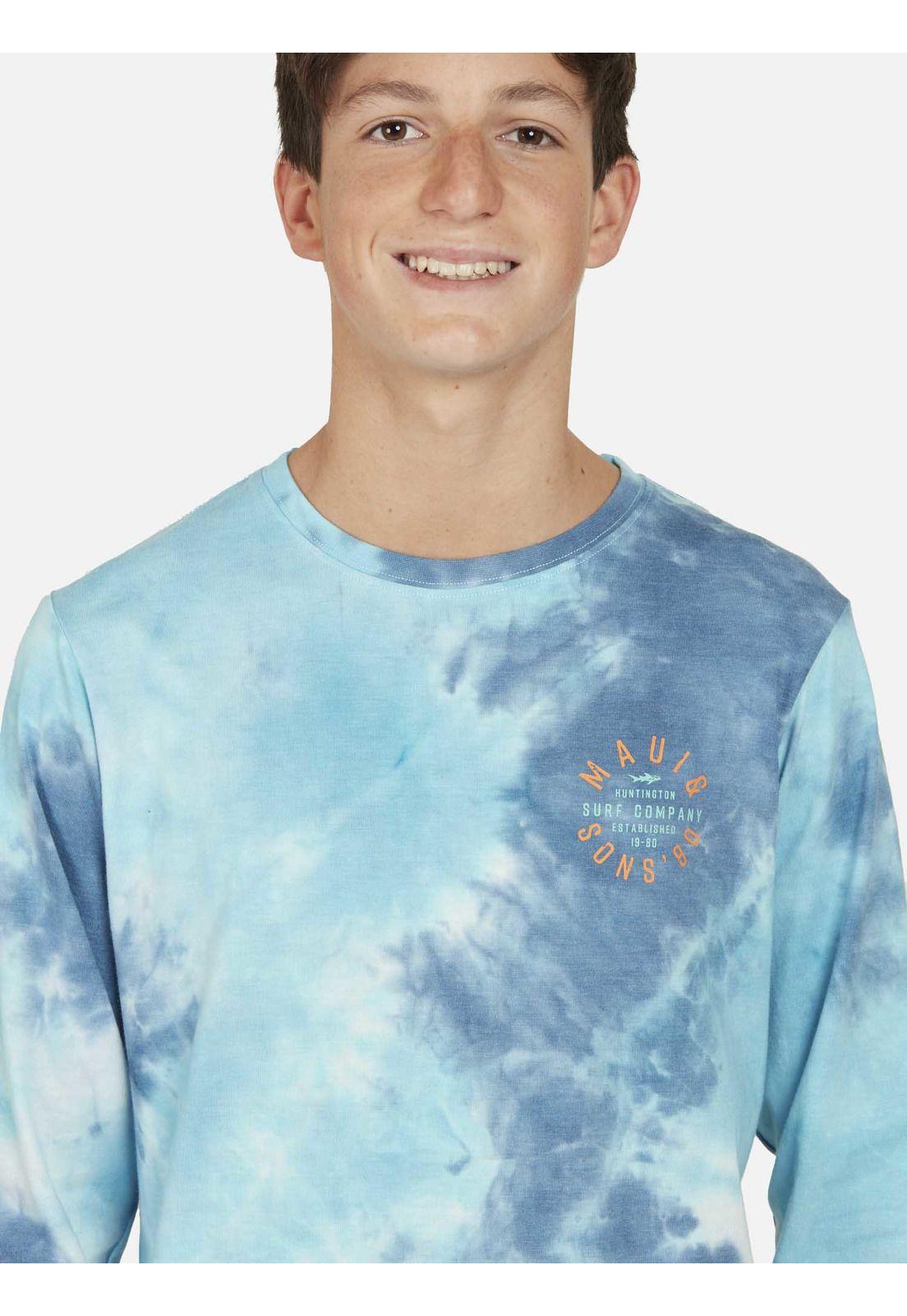 Polera SURF COMPANY TIE DYE LS Juvenil Multicolor Maui and Sons-2