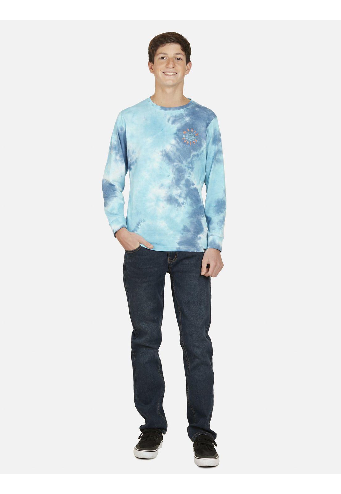 Polera SURF COMPANY TIE DYE LS Juvenil Multicolor Maui and Sons-3