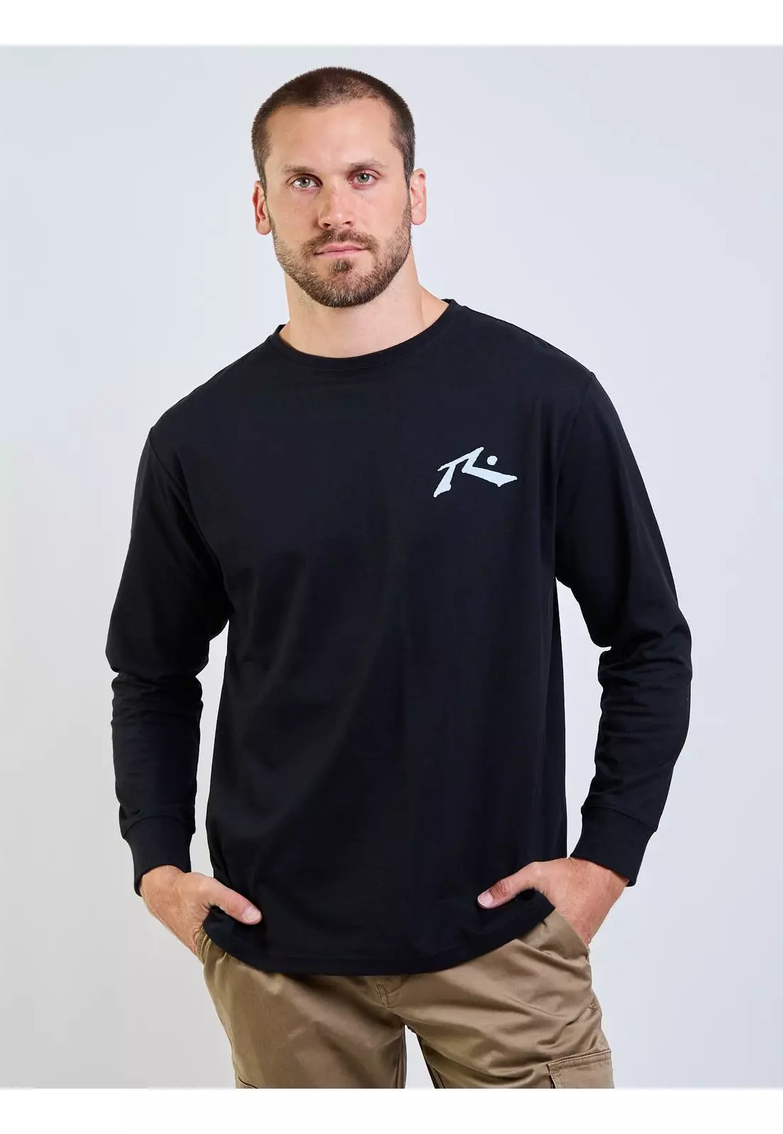 Polera ML Space Lava Negro Hombre Rusty-0