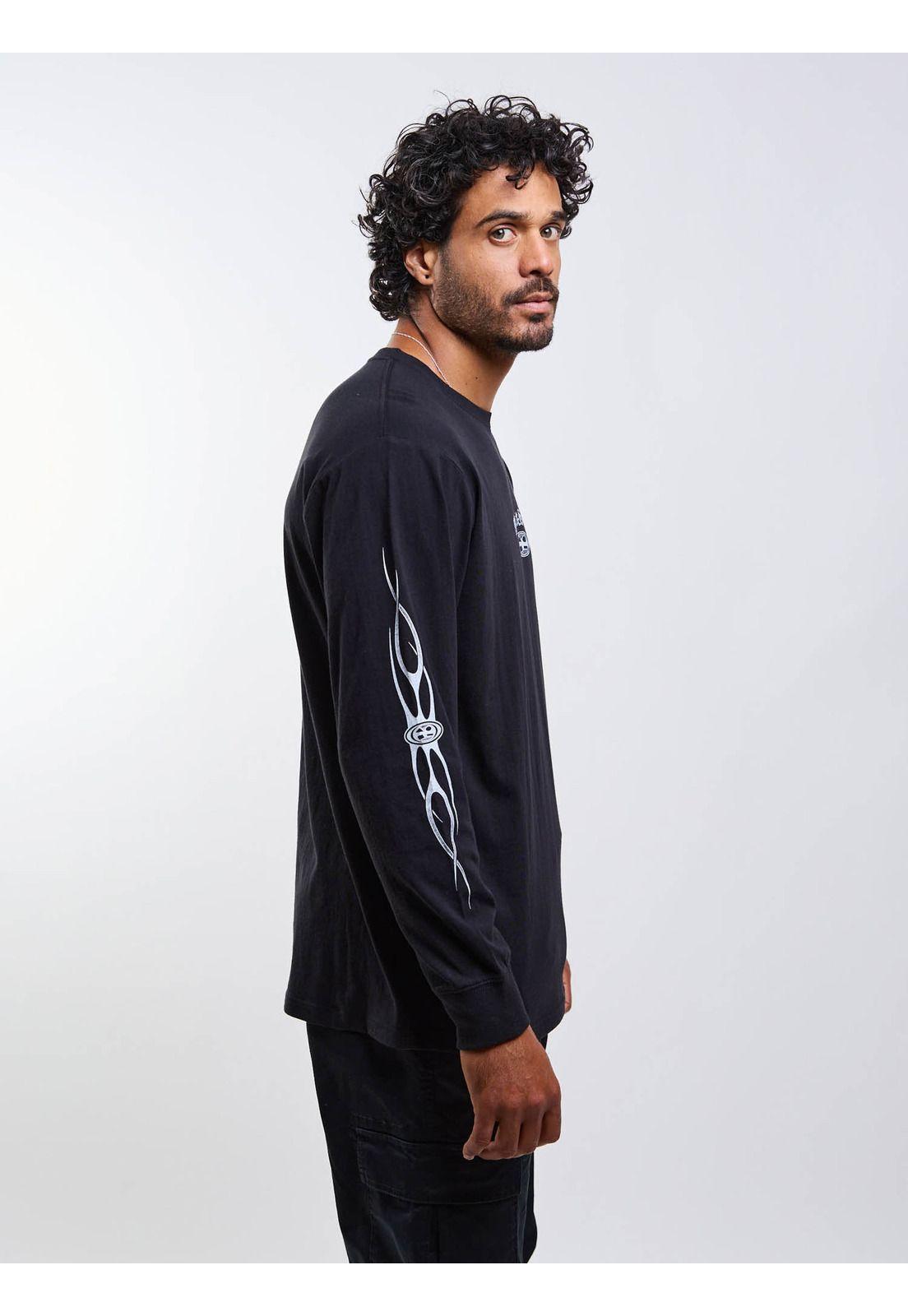 Polera ML Old Tee Negro Hombre Maui And Sons-6