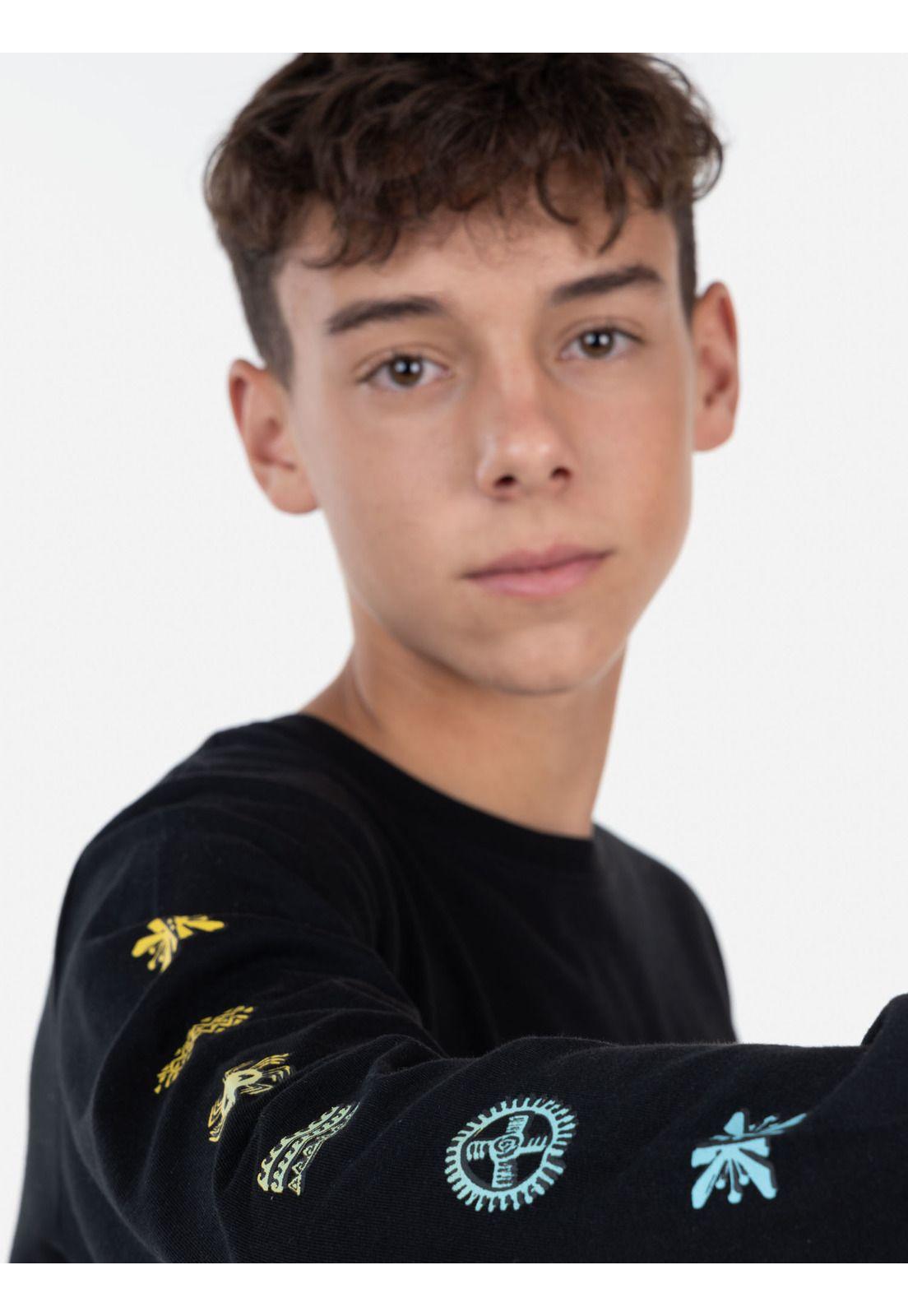 Polera LOS ANGELES LS TEE Juvenil Negro Maui & Sons-2