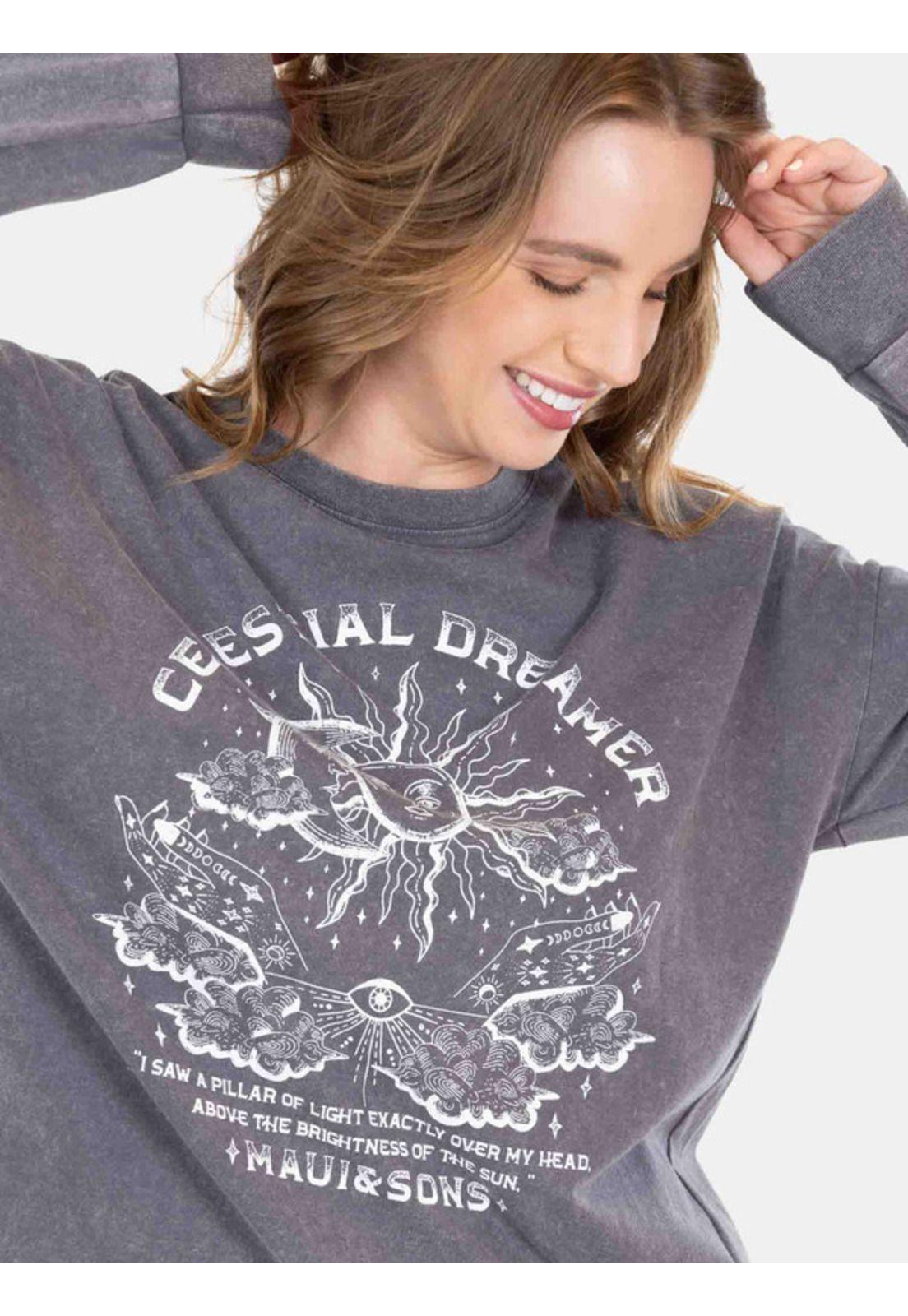 Polera Rainbow T-Shirt Gris Mujer Maui And Sons-2