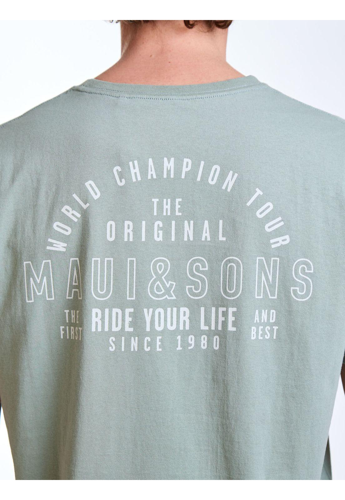 Polera MC Ride Verde Hombre Maui and Sons-3
