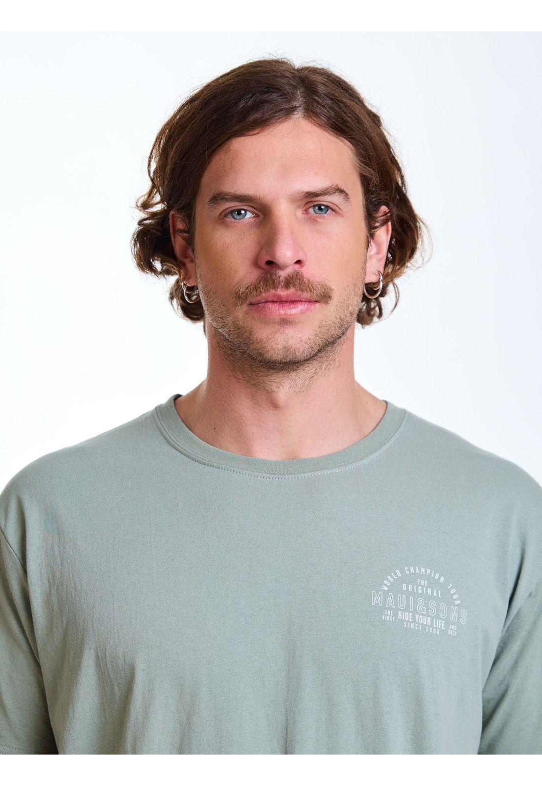 Polera MC Ride Verde Hombre Maui and Sons-4