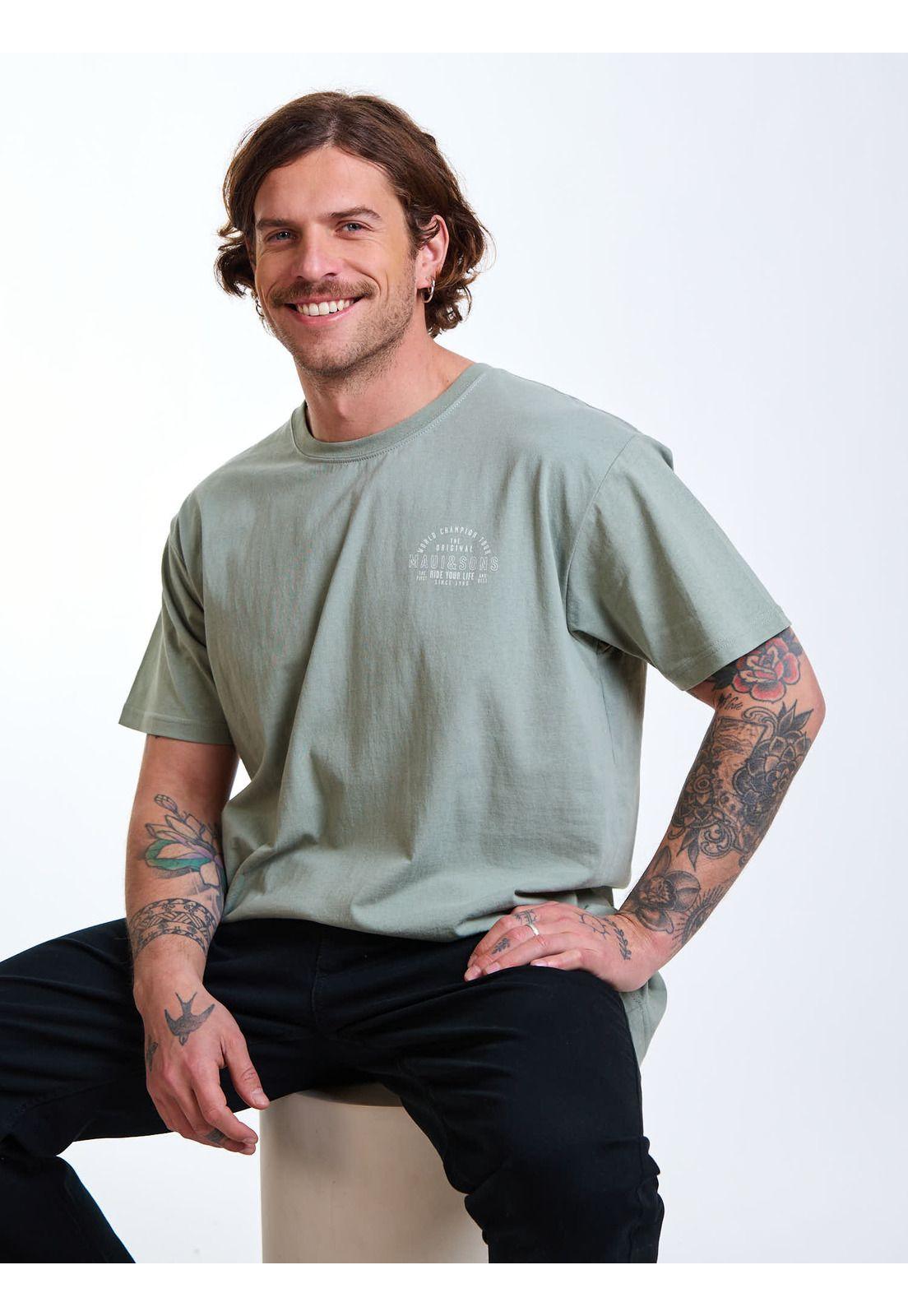 Polera MC Ride Verde Hombre Maui and Sons-6