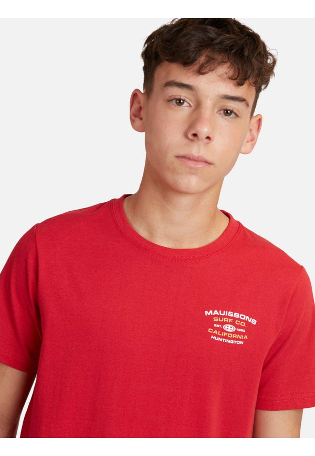 Polera Fan Maui Yng Juvenil Hombre Rojo Maui And Sons-2