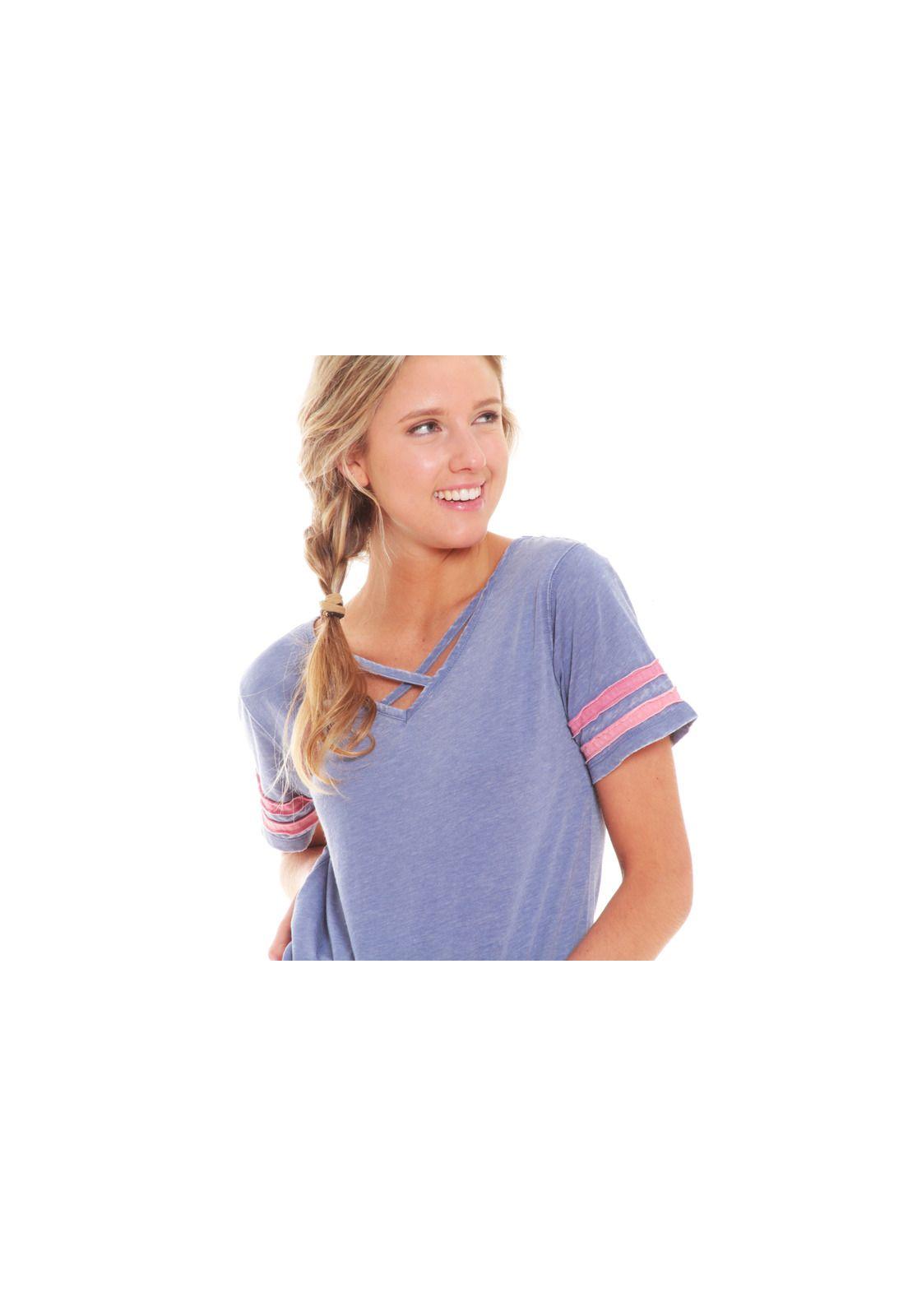 Polera Mujer Azul Maui-2