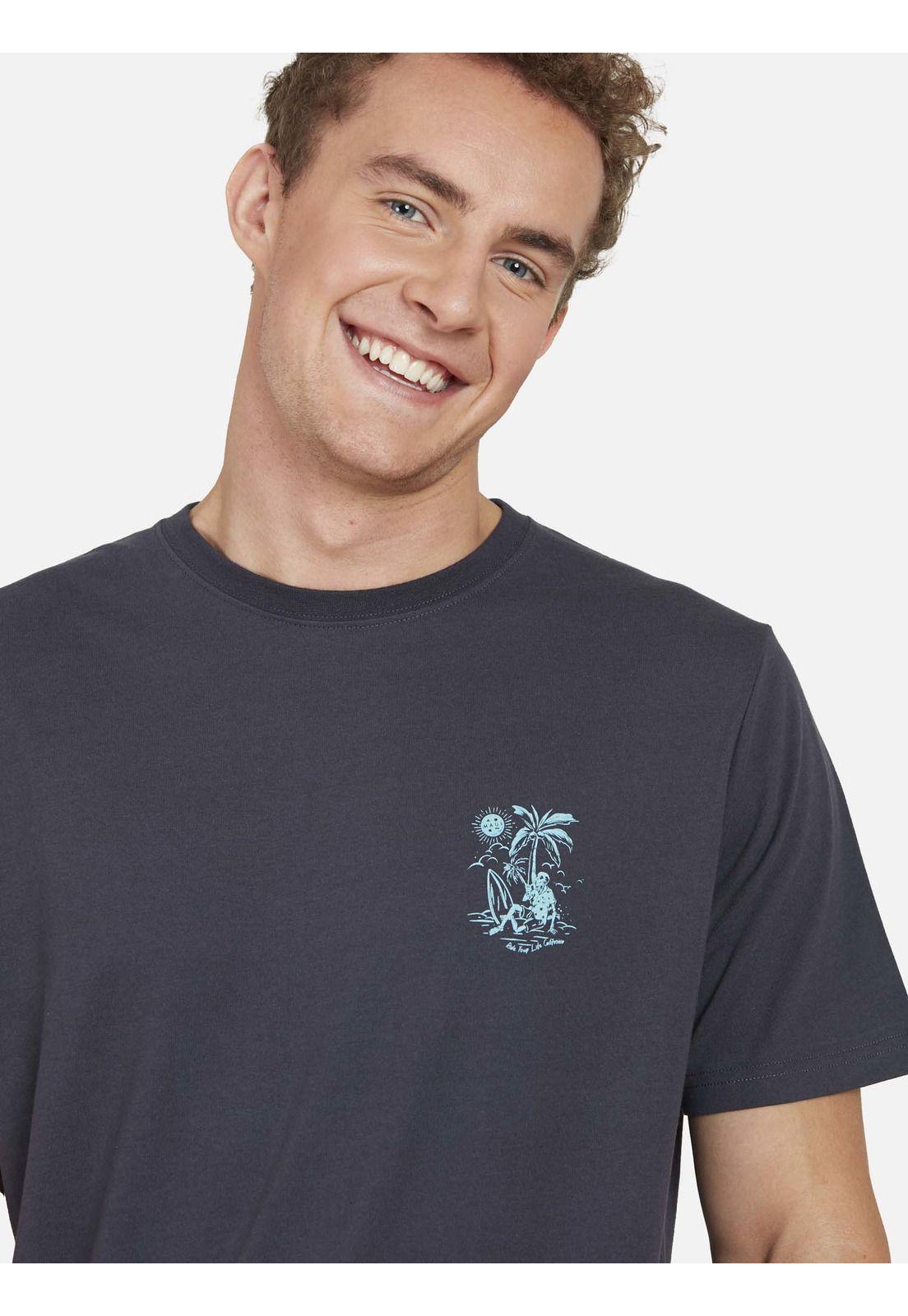 Polera SKULL RELAX Hombre Gris Oscuro Maui and Sons-2