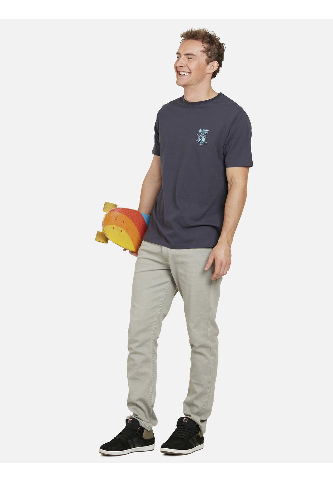 Polera SKULL RELAX Hombre Gris Oscuro Maui and Sons-3