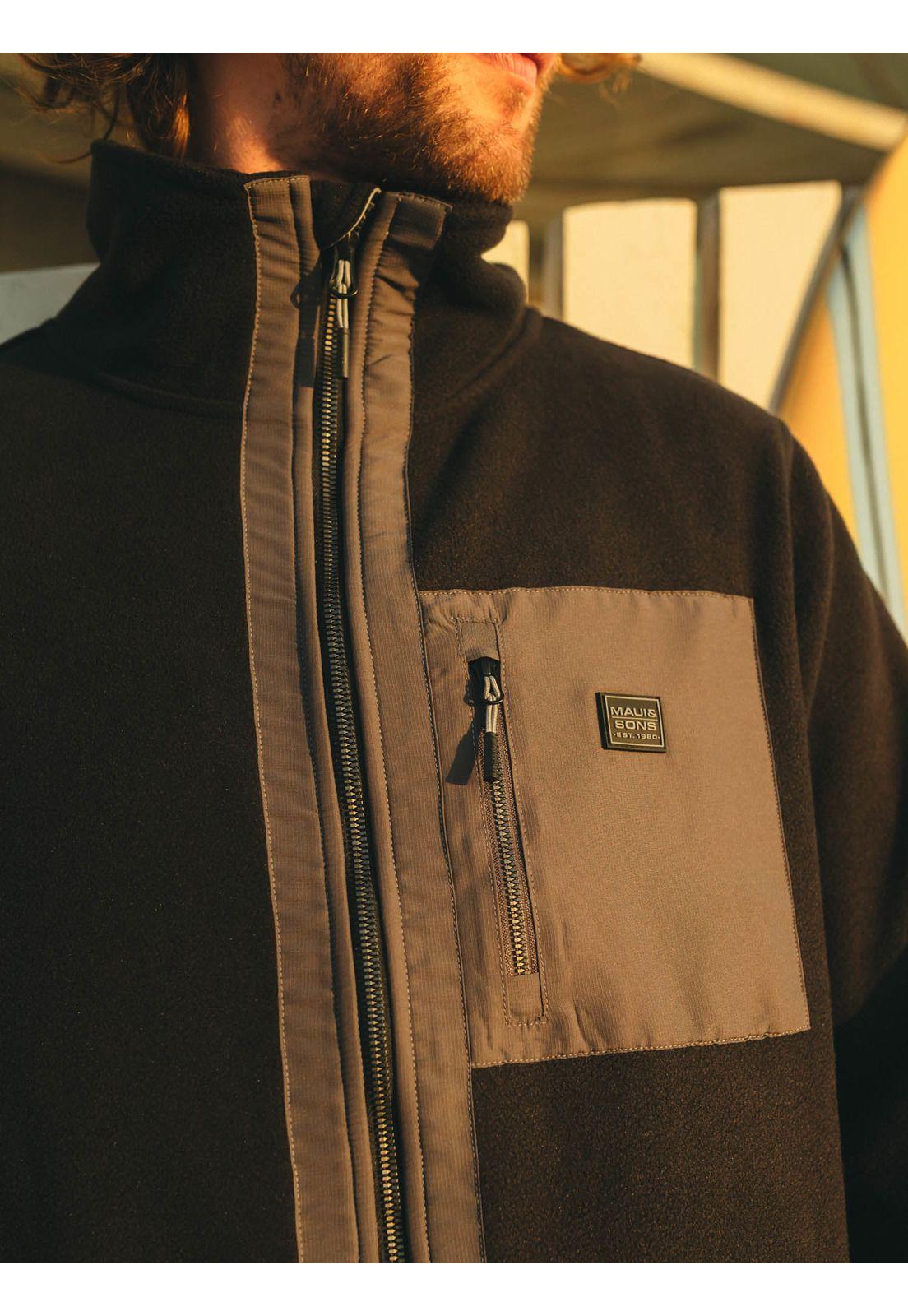 Poleron Polar Ironclad Negro Hombre Maui And Sons-2