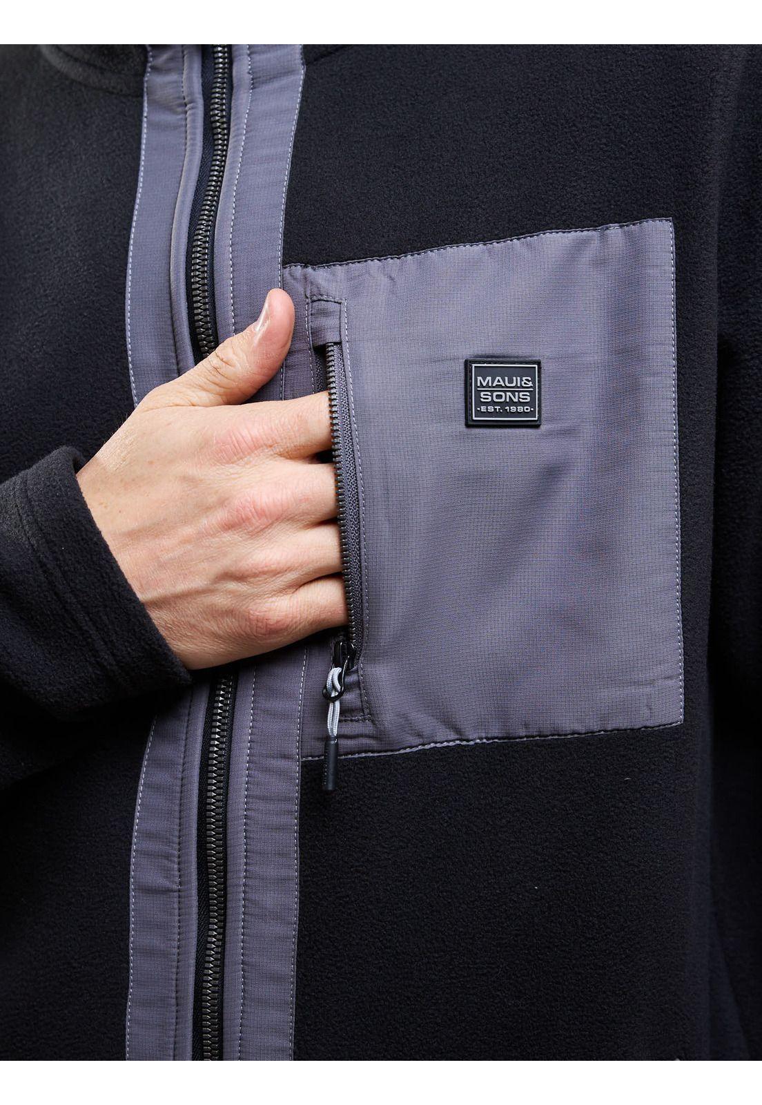 Poleron Polar Ironclad Negro Hombre Maui And Sons-5