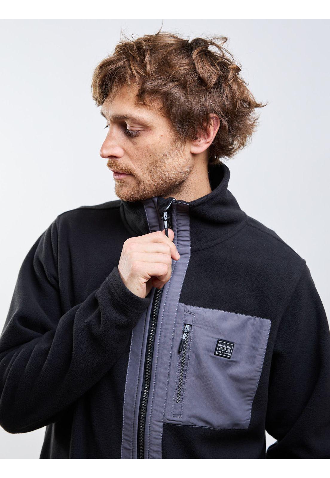 Poleron Polar Ironclad Negro Hombre Maui And Sons-7