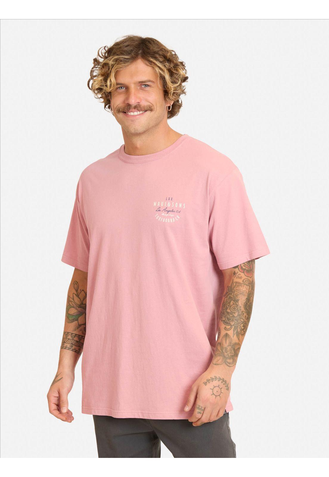 Polera MC Pazidu Rosado Hombre Maui And Sons-0