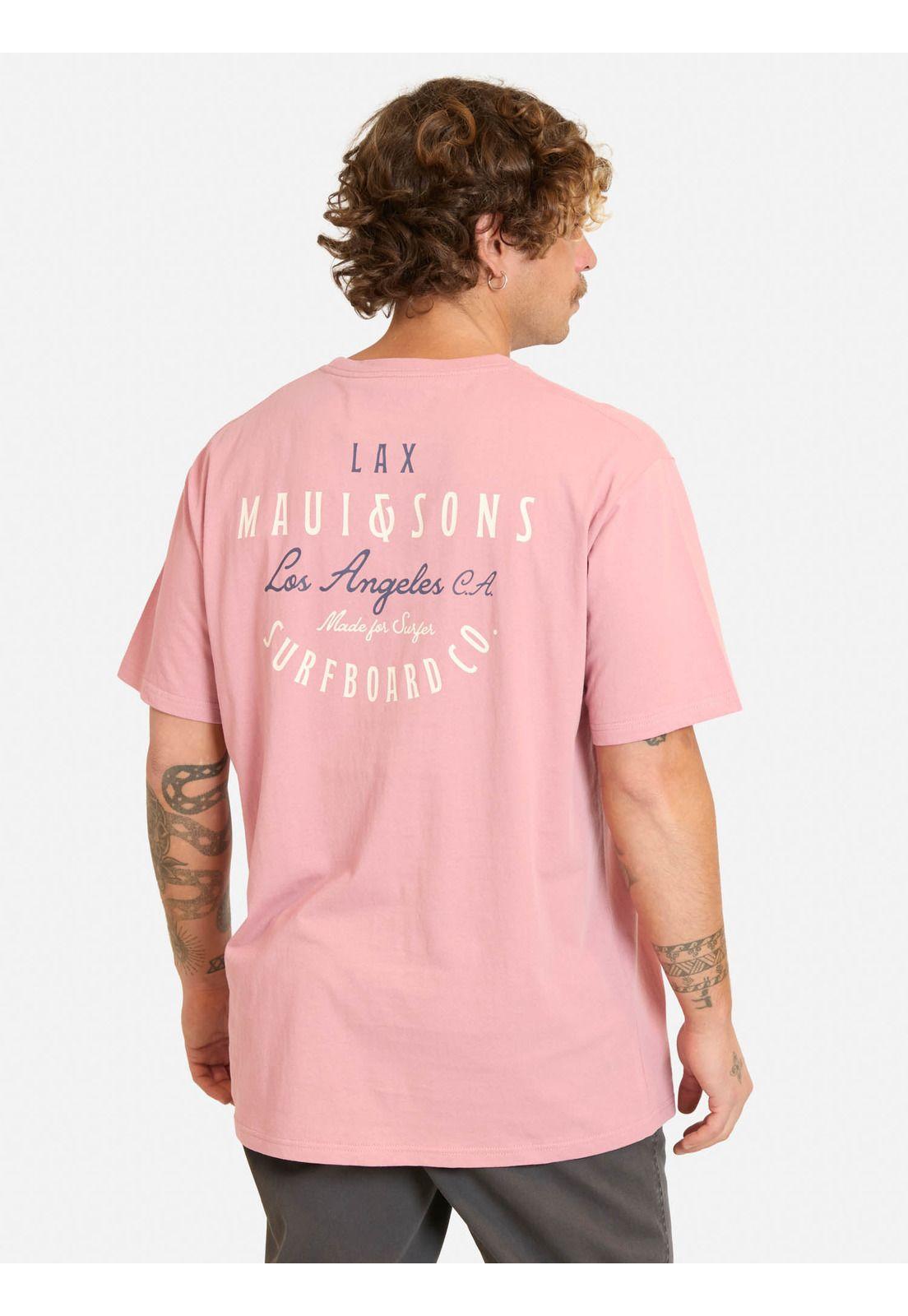 Polera MC Pazidu Rosado Hombre Maui And Sons-1