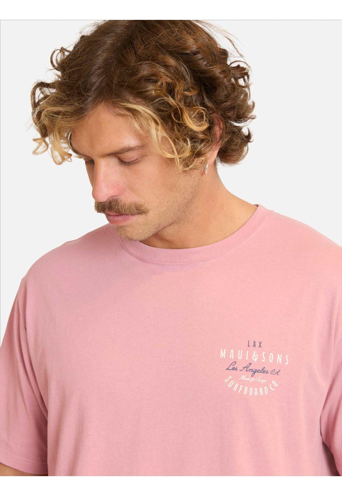 Polera MC Pazidu Rosado Hombre Maui And Sons-2