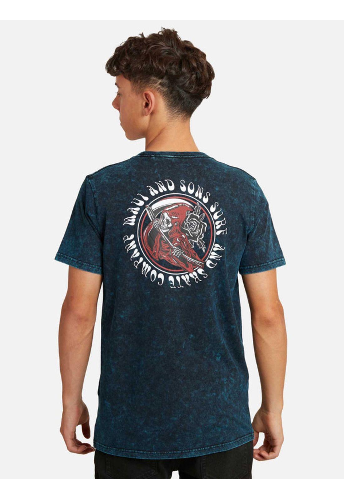 Polera Maui & Sons Surf Process Style Juvenil Hombre Azul Maui And Sons-1