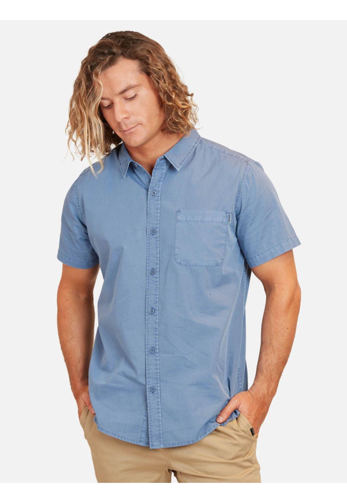 Camisa Mc 5C1529 Hombre Azul Maui And Sons-0
