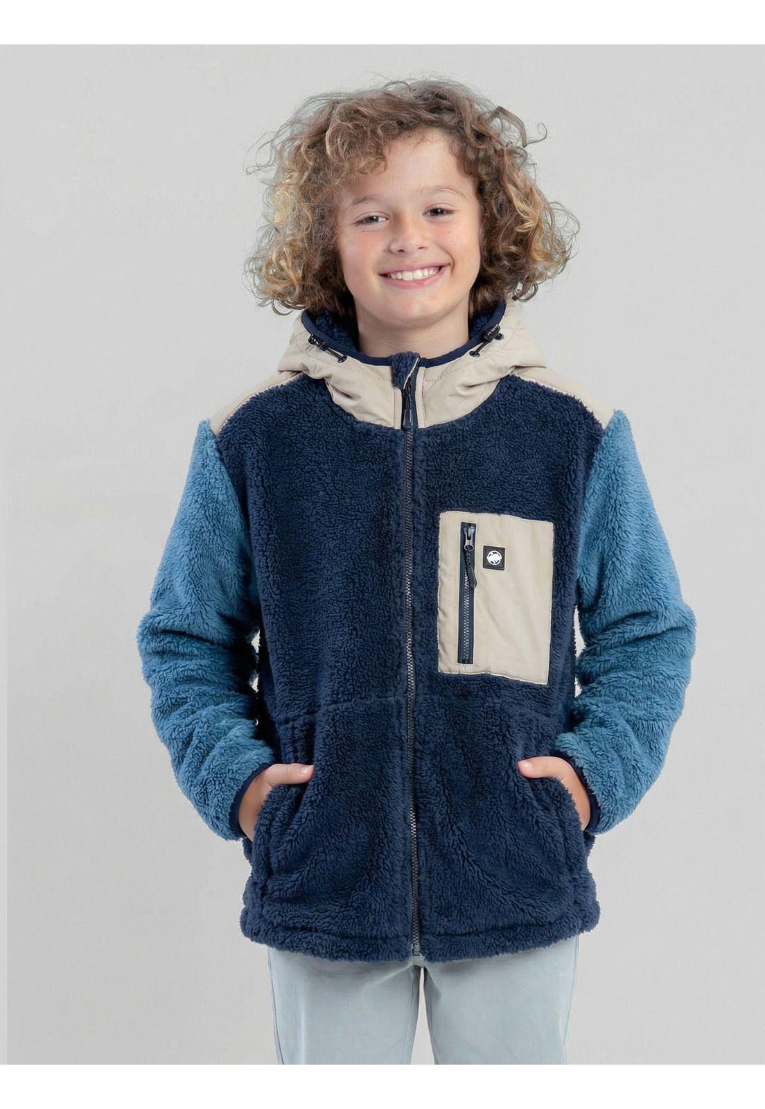 Poleron Chiporro Toubkal Azul Infantil Maui And Sons-0