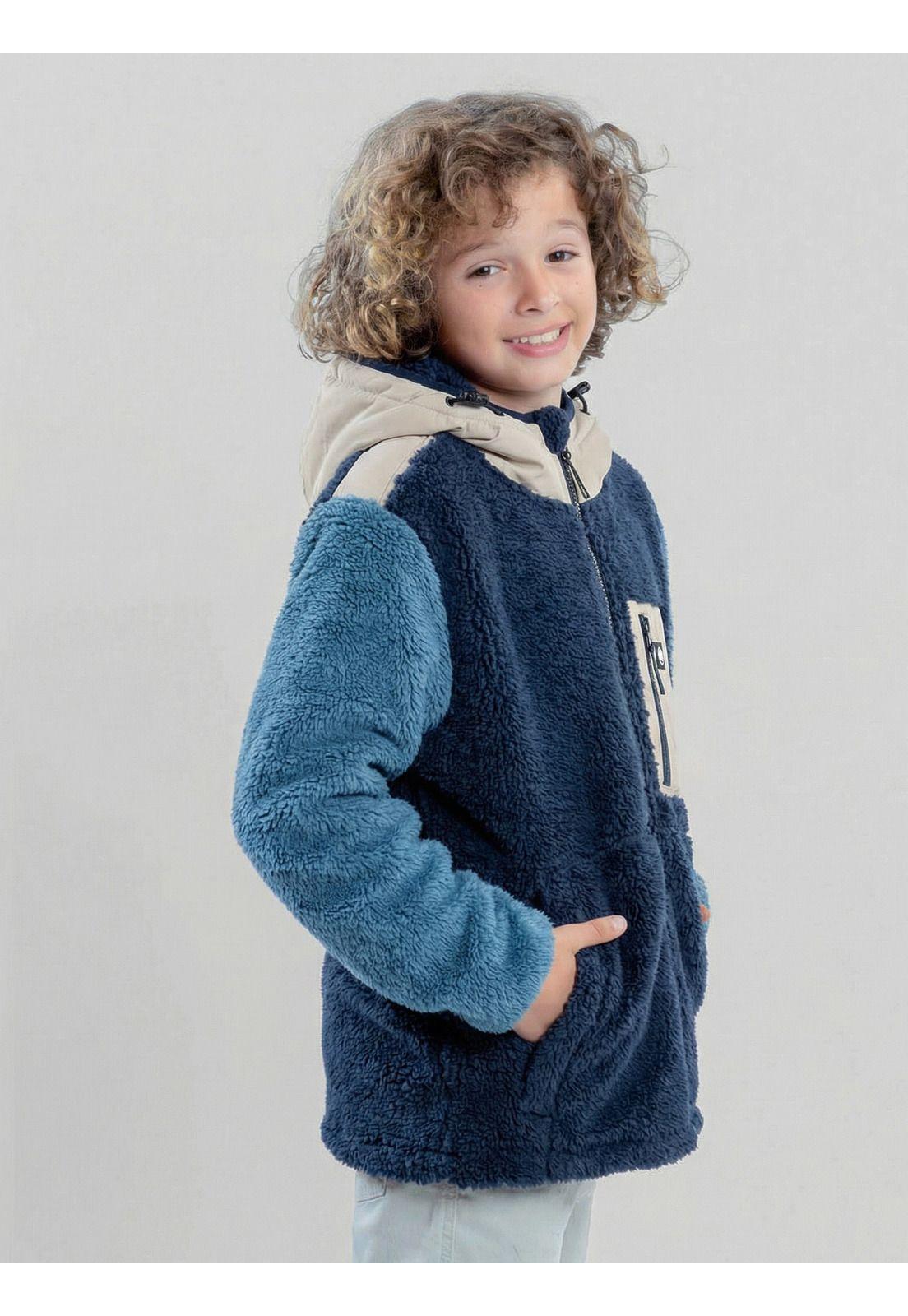 Poleron Chiporro Toubkal Azul Infantil Maui And Sons-1