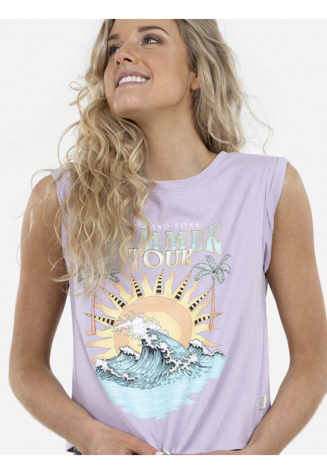 Polera SUMMER TOUR Mujer Rosado Maui and Sons-2