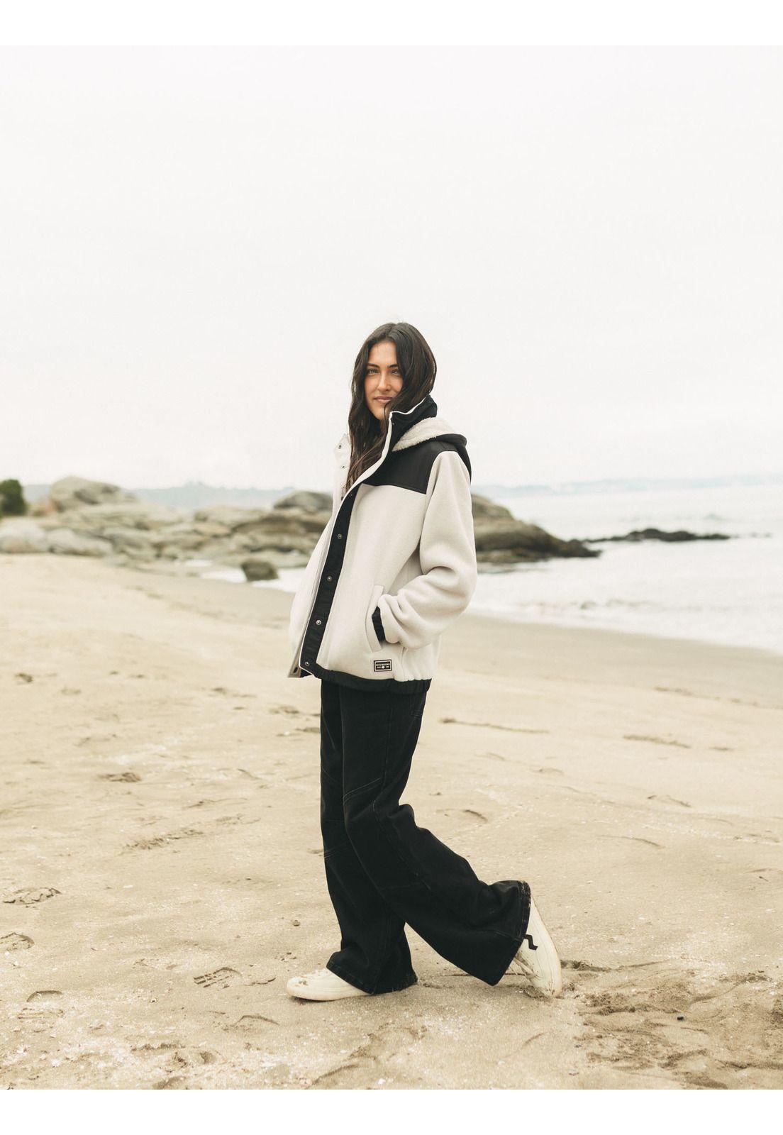 Poleron Polar Fog Beige Mujer Maui And Sons-2