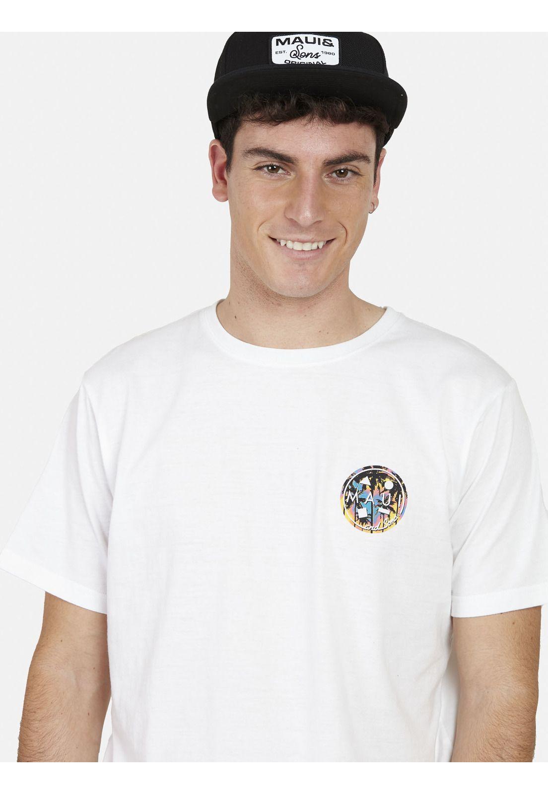 Polera PALM GROVE Hombre Blanco Maui and Sons-2