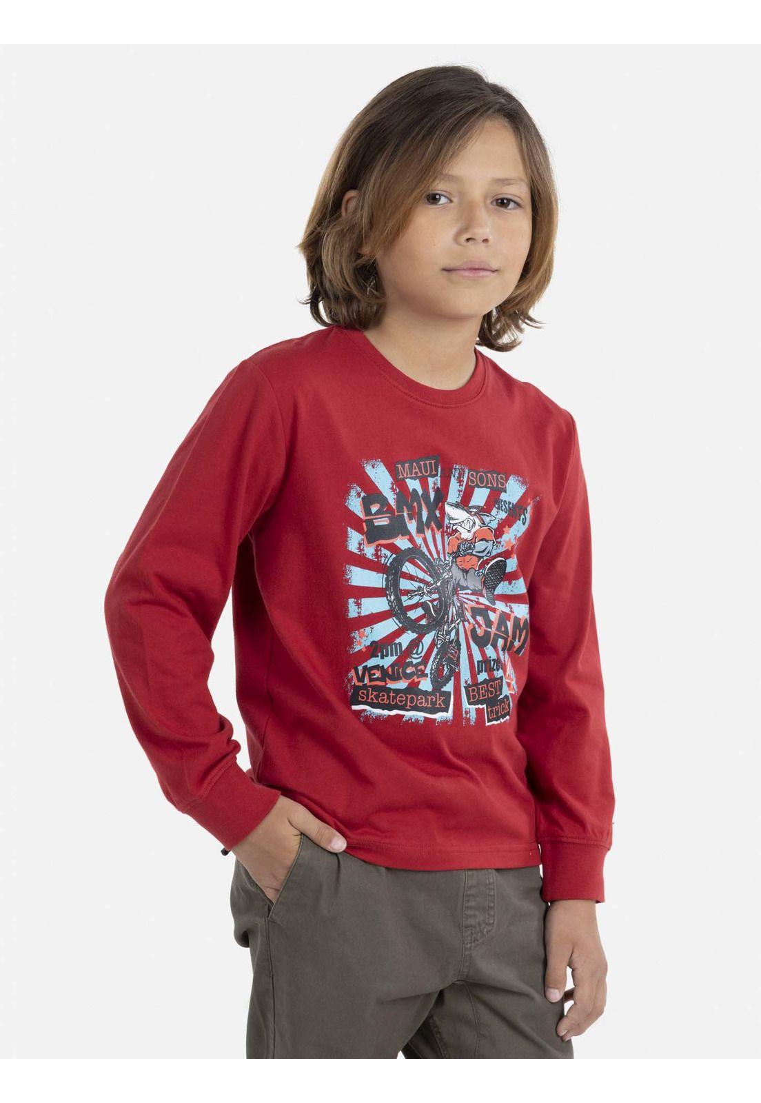 Polera  BMX JAM Niño Rojo Maui & Sons-0