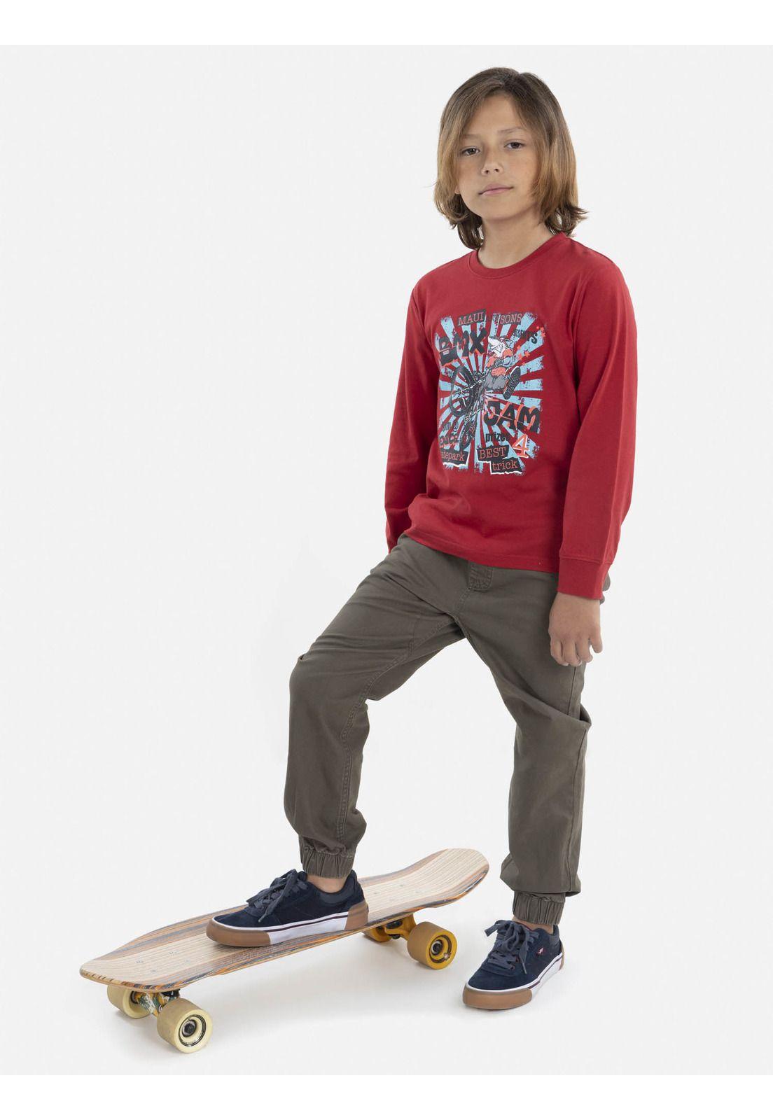 Polera  BMX JAM Niño Rojo Maui & Sons-3