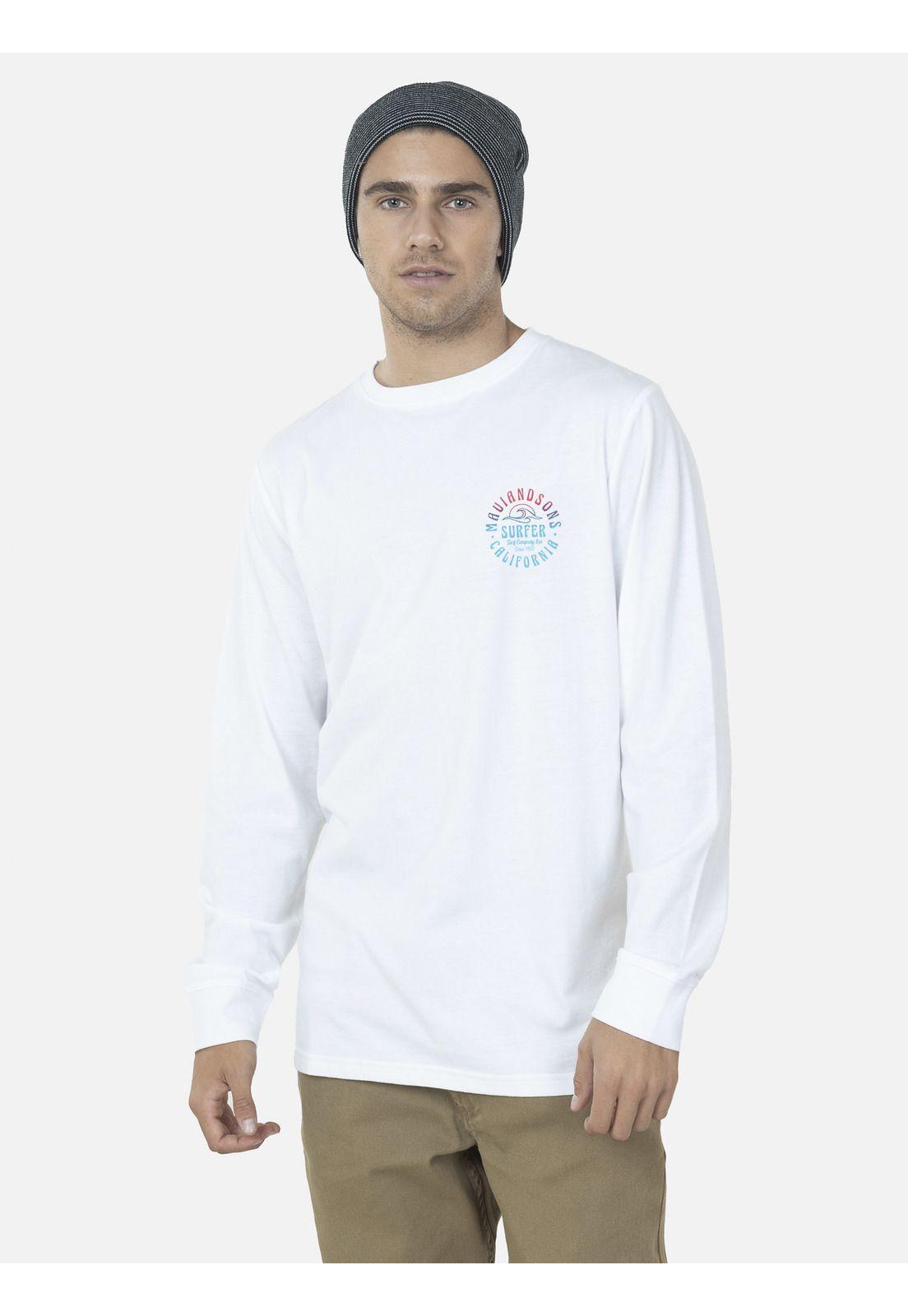 Polera Hombre SURFER SUN LS TEE Blanco Maui and Sons-0