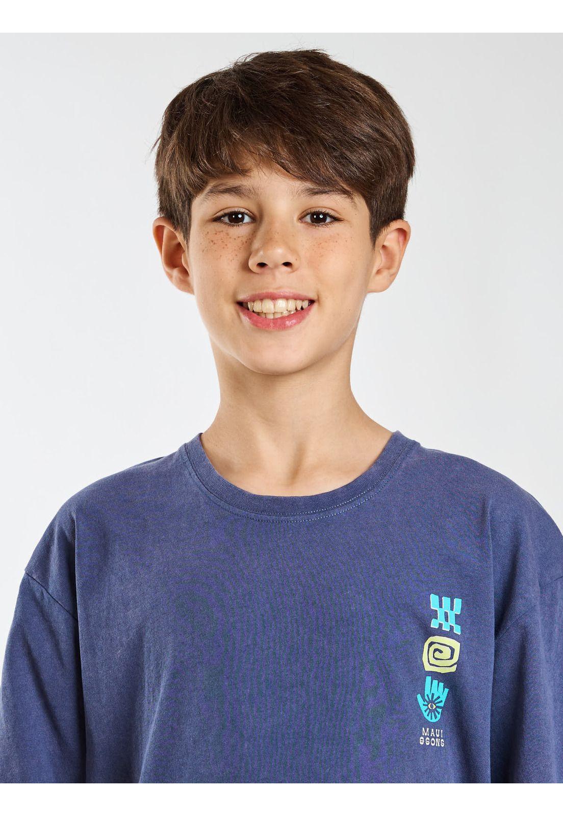 Polera MC Hale Azul Infantil Maui and Sons-4