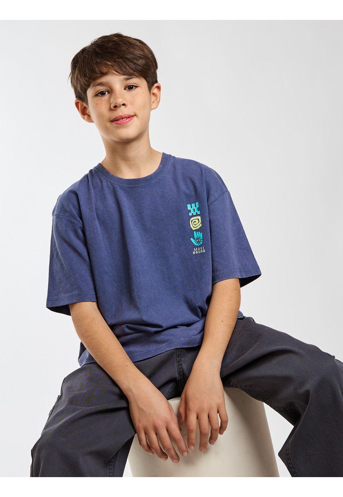 Polera MC Hale Azul Infantil Maui and Sons-7